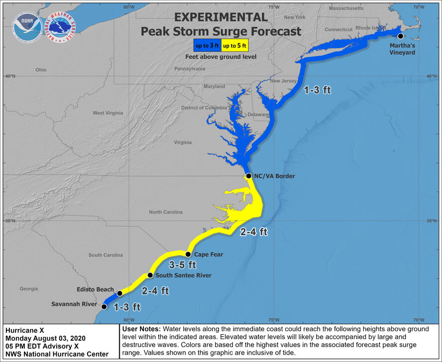 Peak Storm Surge Forecast