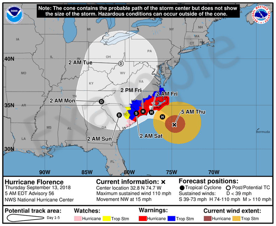 National Hurricane Center Experimental Tropical Cyclone Forecast Cone ...