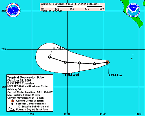 Example: Tropical Depression FIFTEEN-E